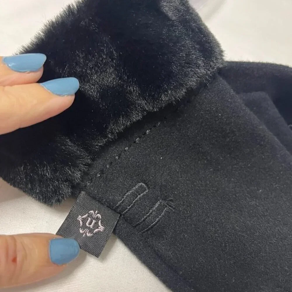 🖤 Urban Republic Faux Fur Cuff Gloves – Black – Size S 🖤